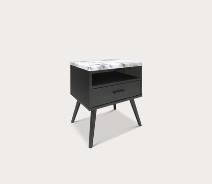 Davita Marble Top Storage Nightstand by Arkotec