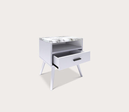 Davita Marble Top Storage Nightstand by Arkotec