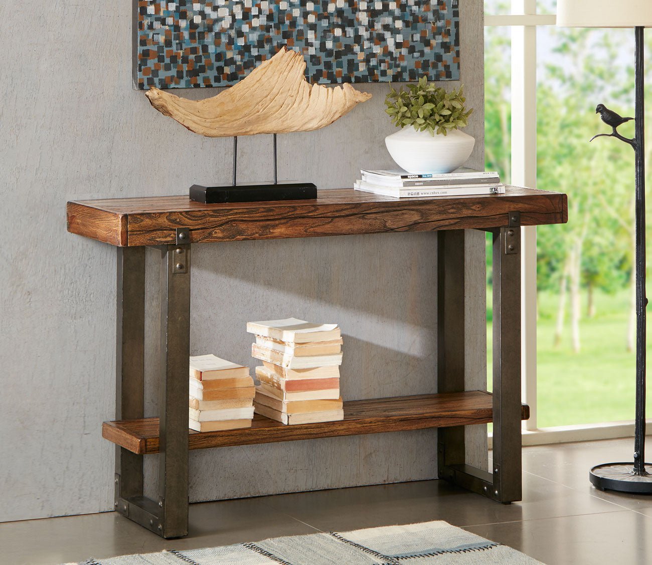 Dayton Distressed Wood Console Table