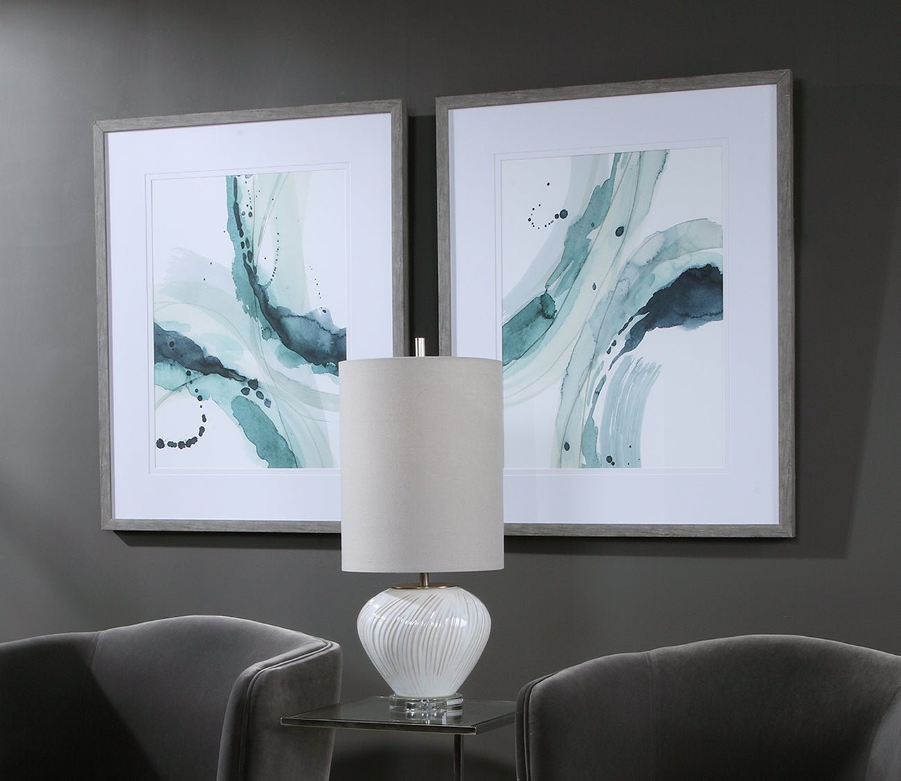 Depth Watercolor Prints Set of 2 by Uttermost
