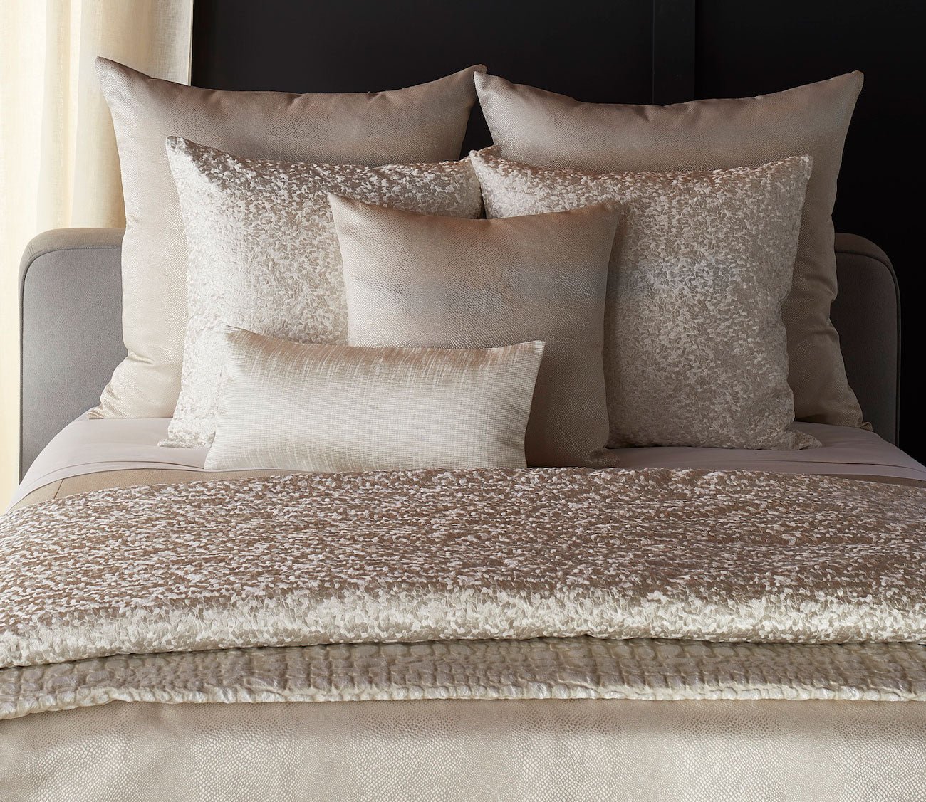 Diamond Dust Embroidered Throw Pillow