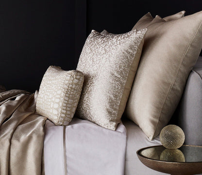 Diamond Dust Embroidered Throw Pillow by Ann Gish
