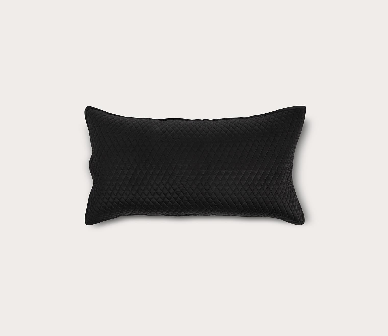 Diamond Onyx Sateen Quilted Pillow Sham by Villa by Classic Home