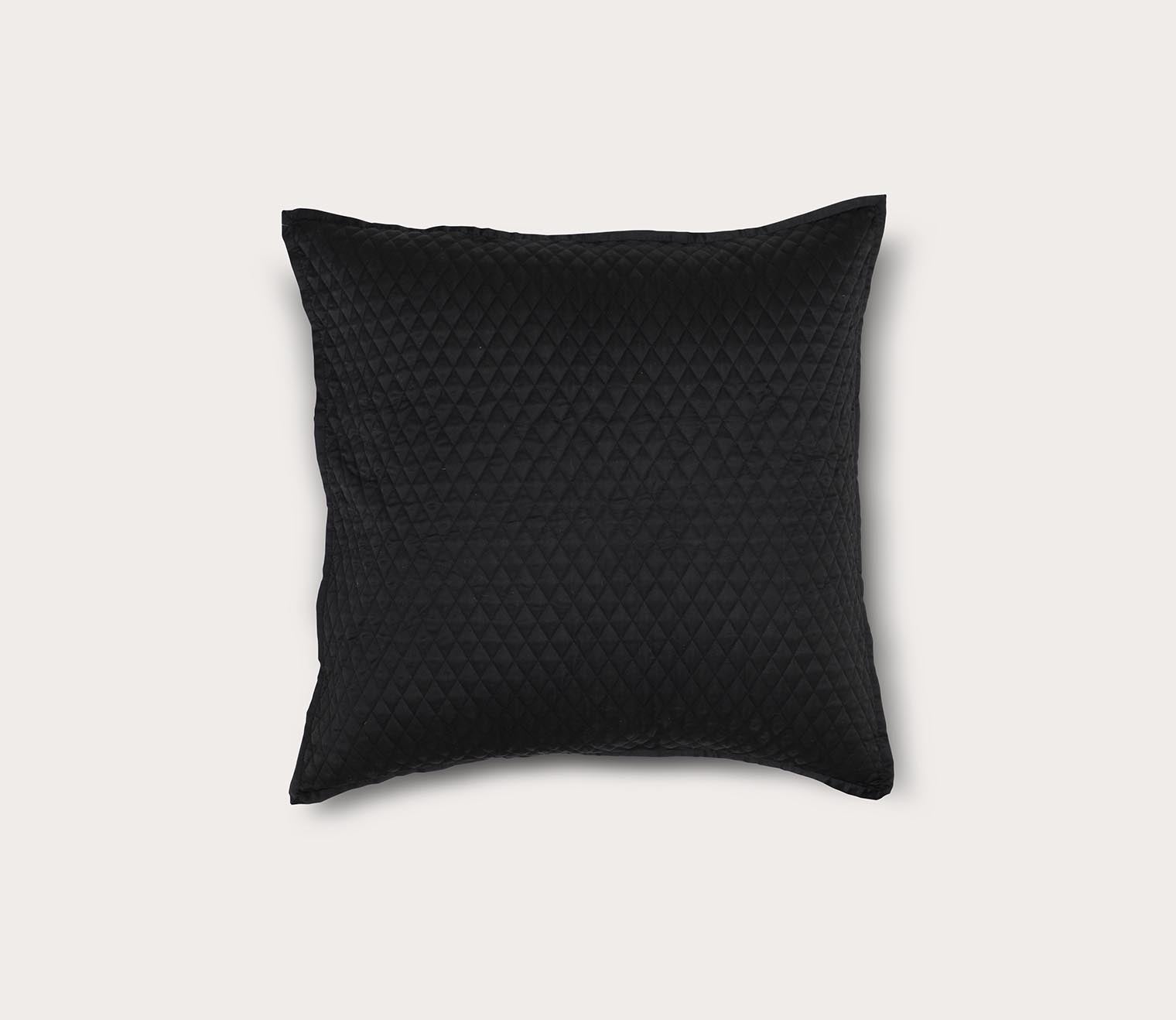 Diamond Onyx Sateen Quilted Pillow Sham by Villa by Classic Home