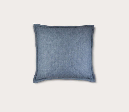 Diamond Quilted Faux Linen Coverlet and Euro Sham Set by Ann Gish