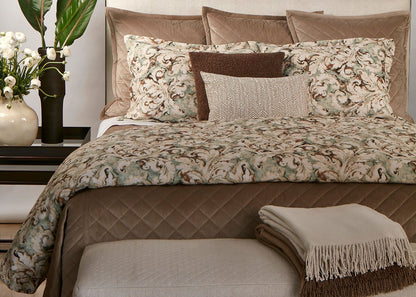 Diamond Quilted Velvet Coverlet and Euro Sham Set by Ann Gish