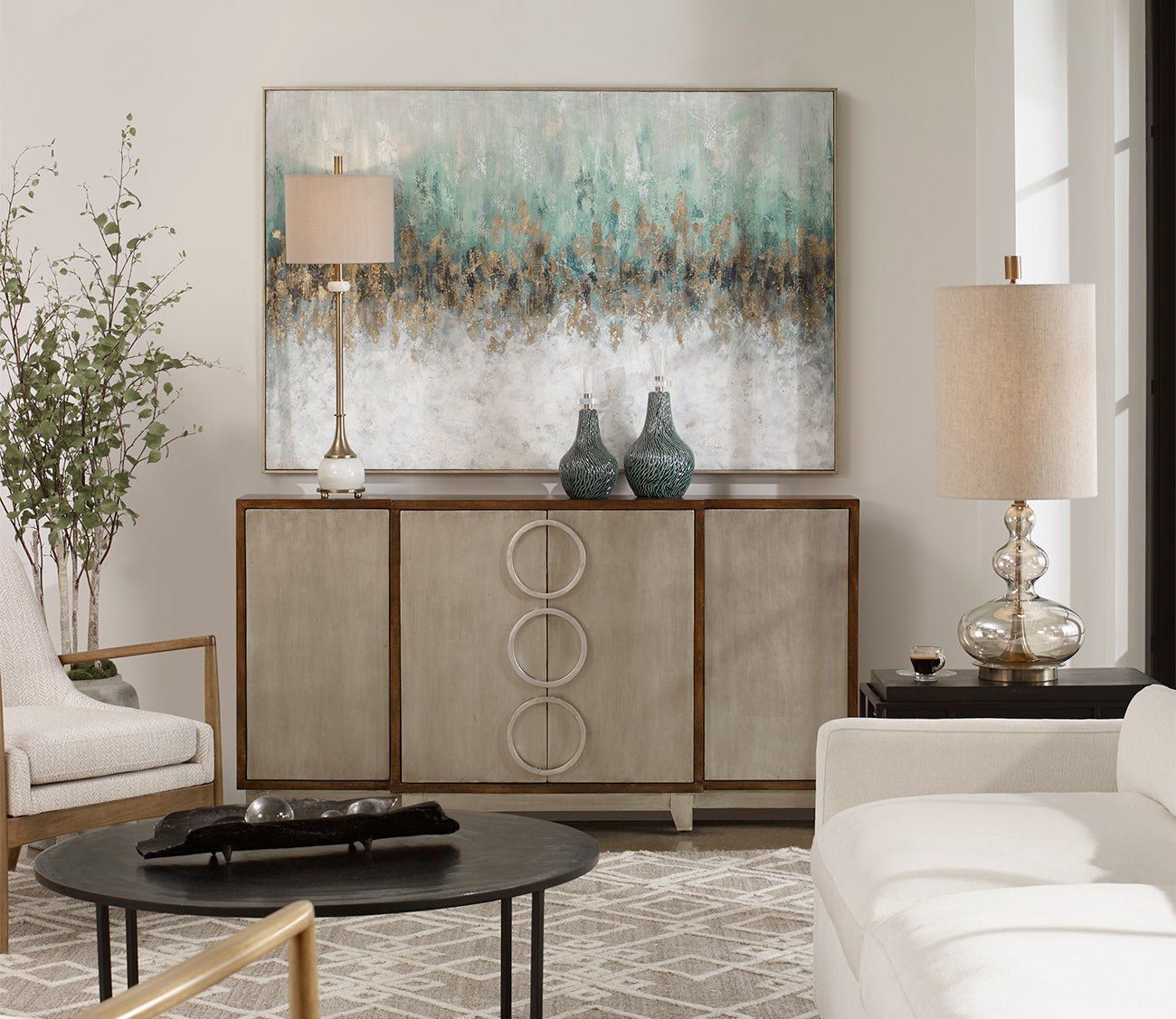 Divide Hand Painted Canvas by Uttermost