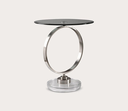 Dixon Brushed Nickel Side Table by Uttermost
