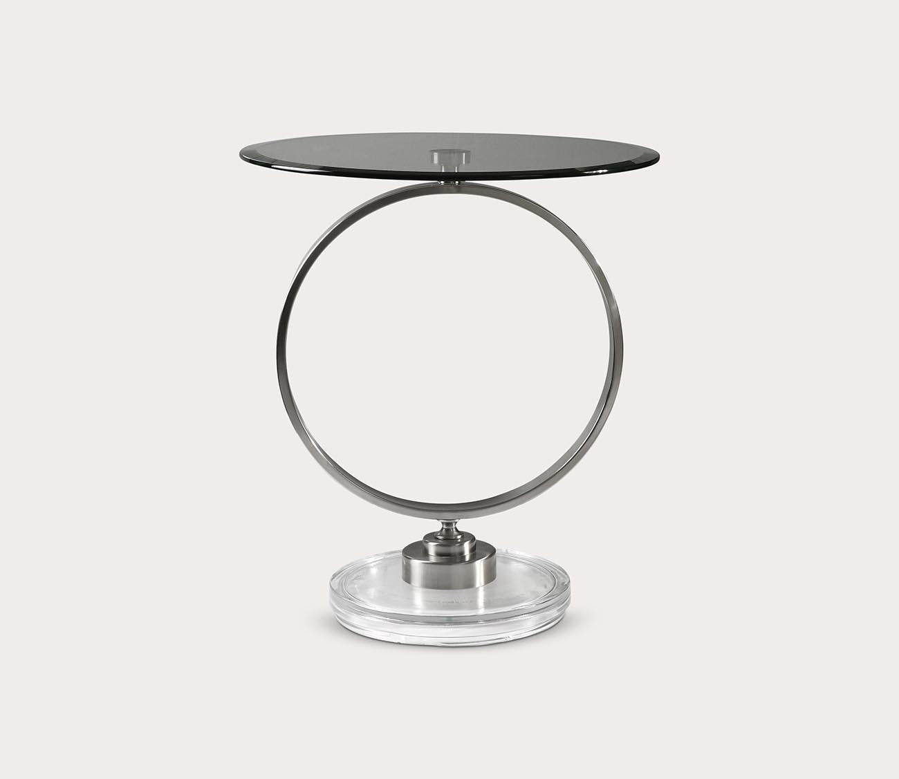 Dixon Brushed Nickel Side Table by Uttermost
