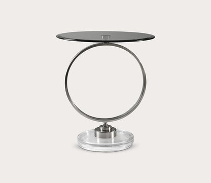 Dixon Brushed Nickel Side Table by Uttermost
