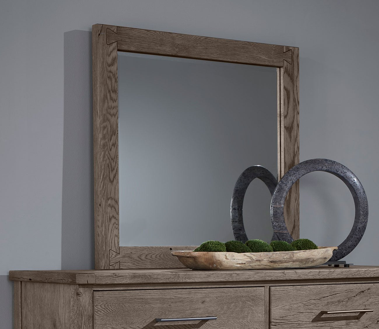 Dovetail Mystic Grey Wood Frame Landscape Mirror