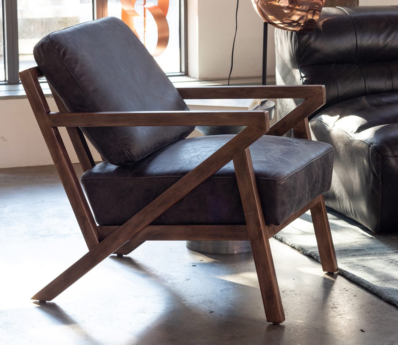 Drexel Genuine Leather Armchair by Moe's Furniture