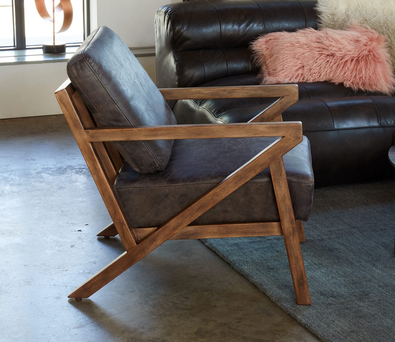Drexel Genuine Leather Armchair by Moe's Furniture