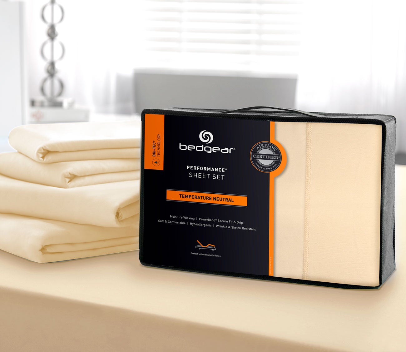 Dri-Tec Moisture-Wicking Performance Sheet Set and Pillowcase Set by Bedgear