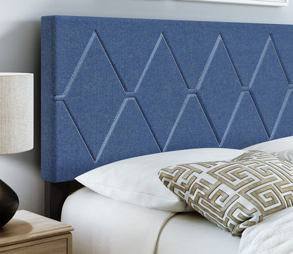 Dublin Diamond Tufted Linen Fabric Platform Bed by Arkotec
