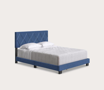 Dublin Diamond Tufted Linen Fabric Platform Bed by Arkotec