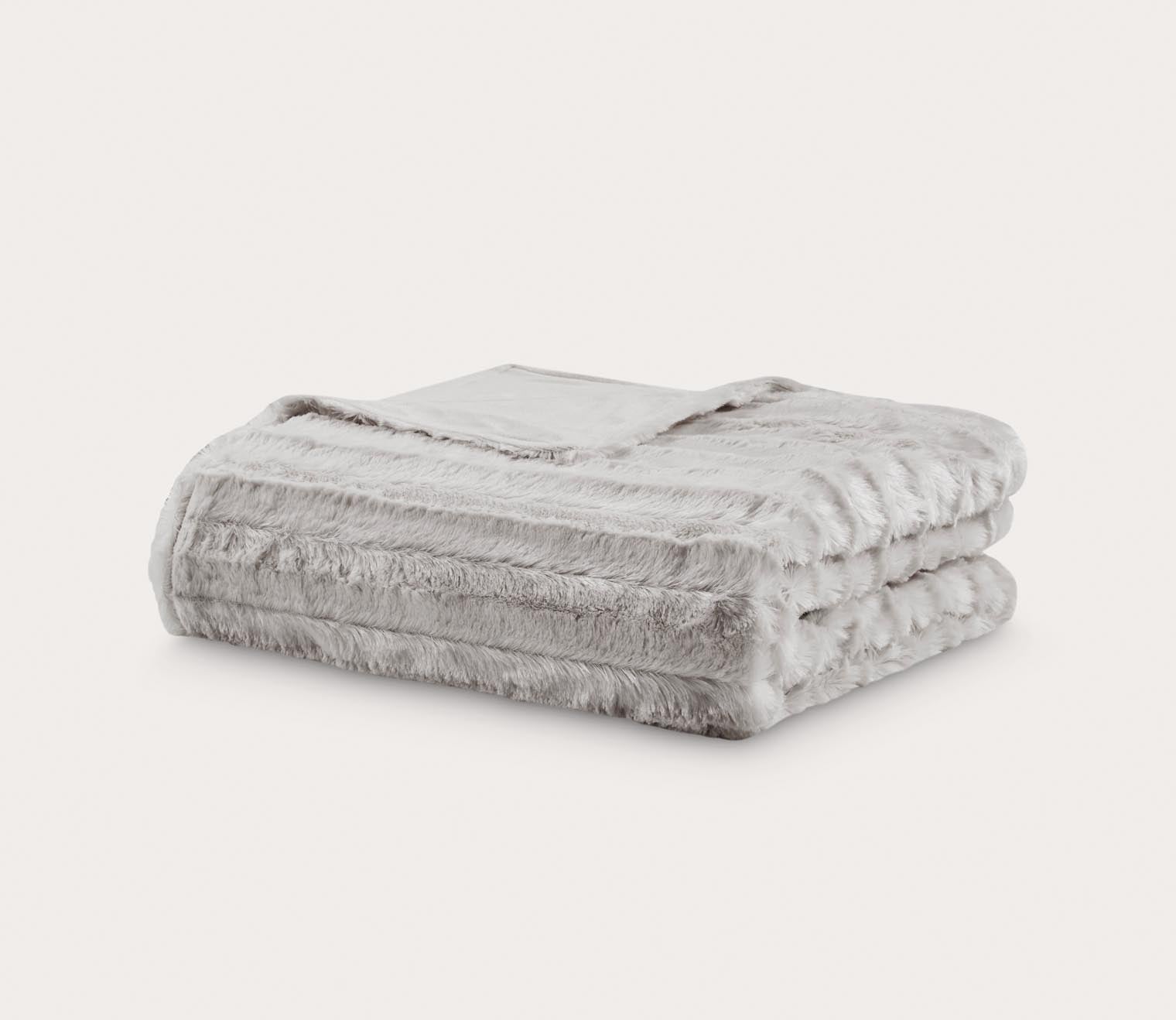 Duke Faux Fur Weighted Blanket by Beautyrest