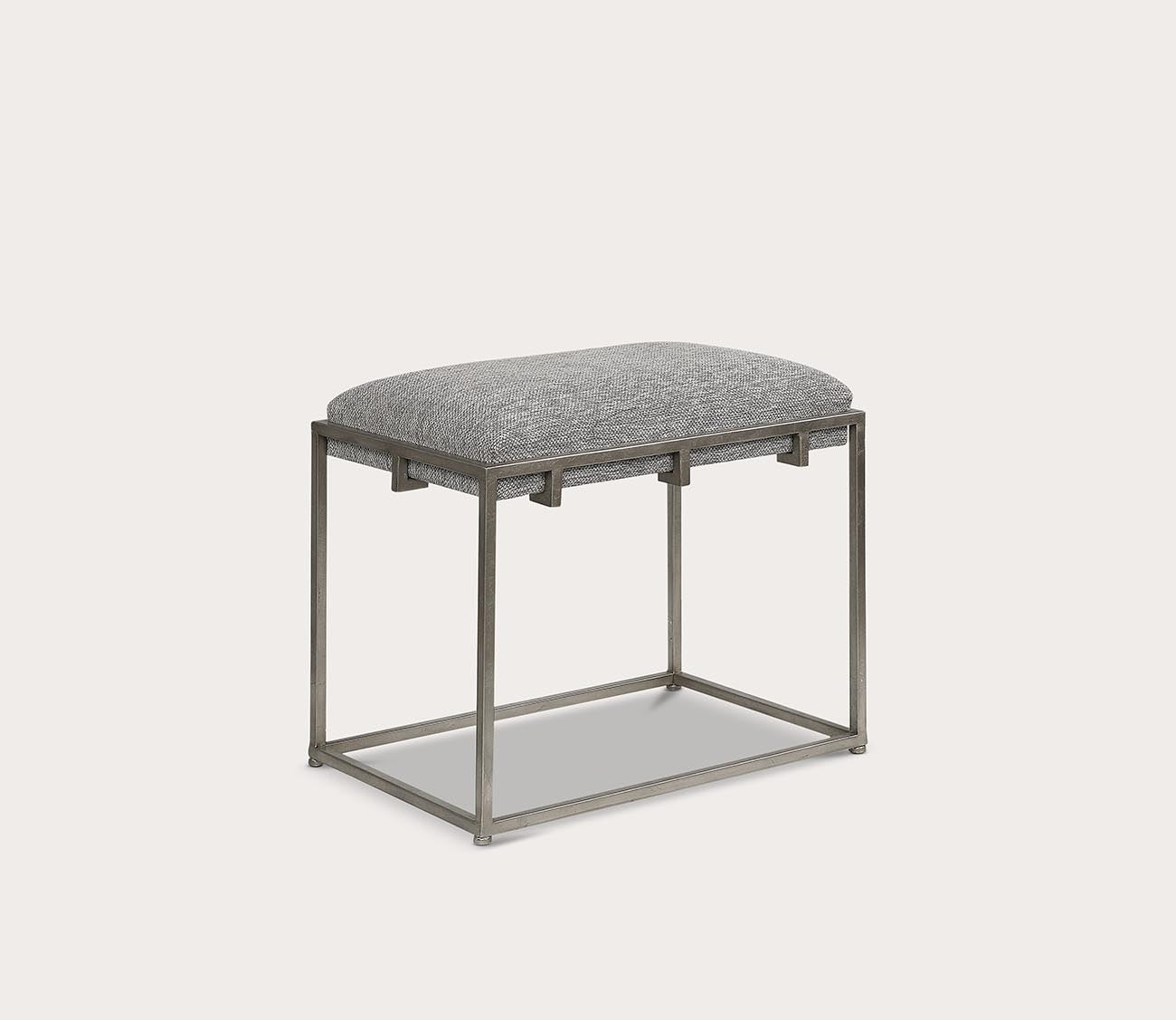 Edie Silver Small Bench by Uttermost