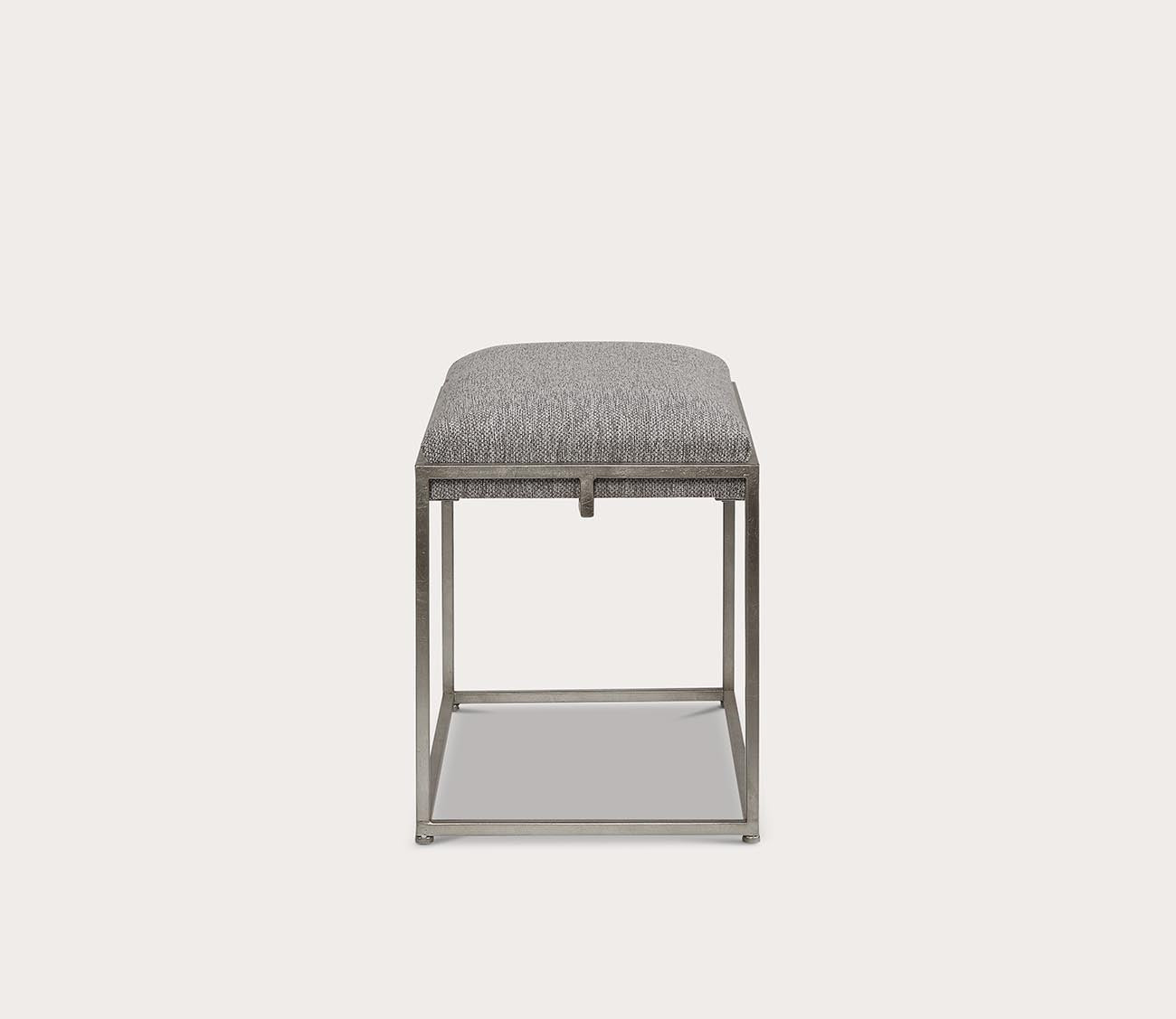 Edie Silver Small Bench by Uttermost