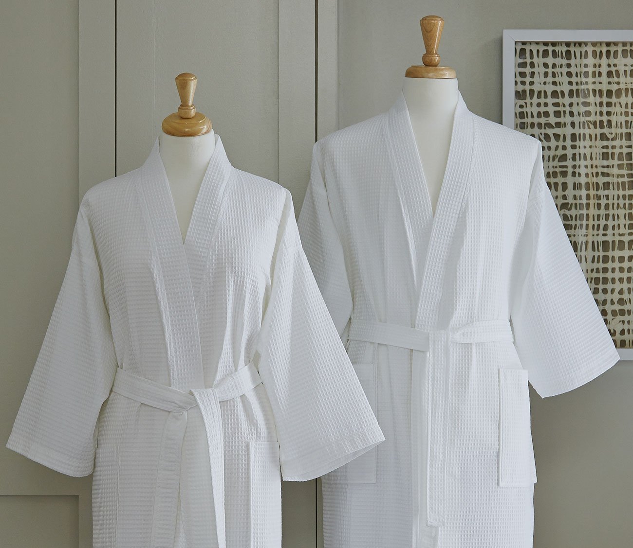 Edison White Cotton Blend Robe by Sferra