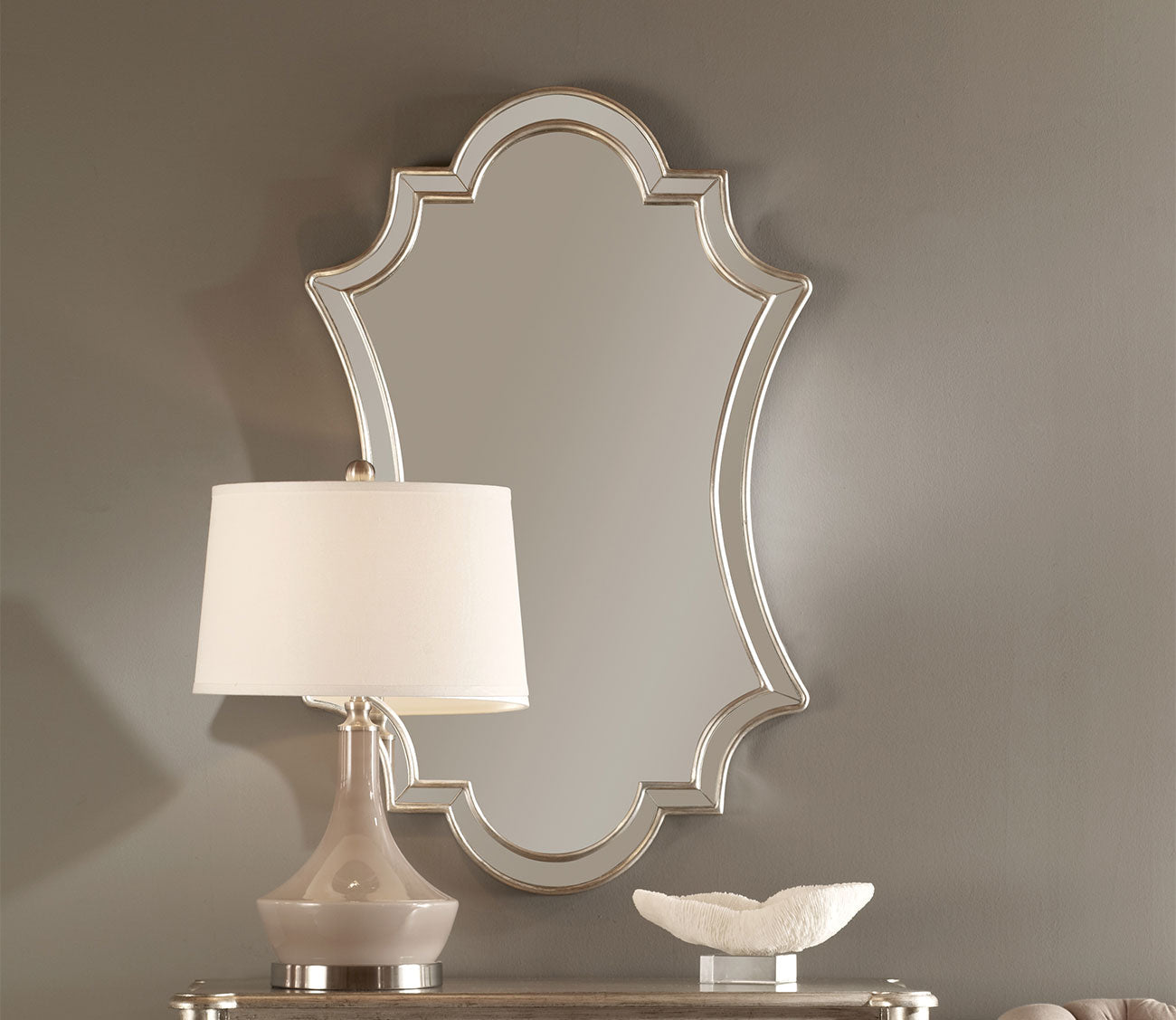 Elara Antiqued Silver Wall Mirror by Uttermost