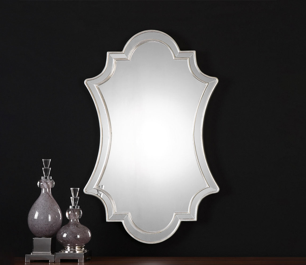 Elara Antiqued Silver Wall Mirror by Uttermost
