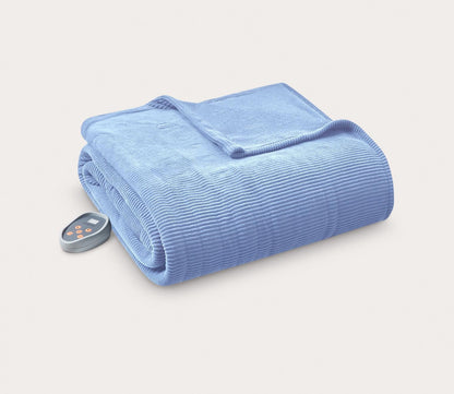 Electric Micro Fleece Heated Blanket by Beautyrest