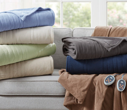 Electric Micro Fleece Heated Blanket by Beautyrest