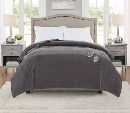 Electric Micro Fleece Heated Blanket by Beautyrest