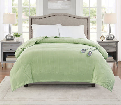 Electric Micro Fleece Heated Blanket by Beautyrest