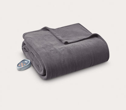 Electric Micro Fleece Heated Blanket by Beautyrest