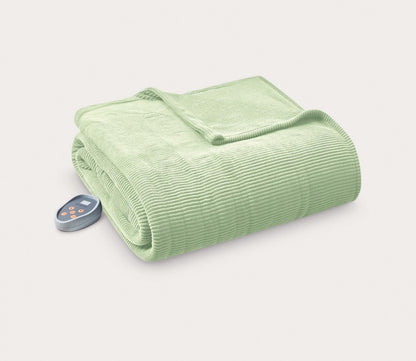 Electric Micro Fleece Heated Blanket by Beautyrest