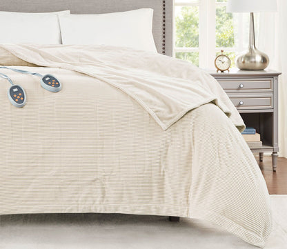 Electric Micro Fleece Heated Blanket by Beautyrest