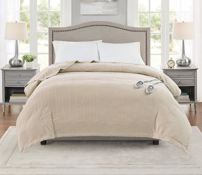 Electric Micro Fleece Heated Blanket by Beautyrest