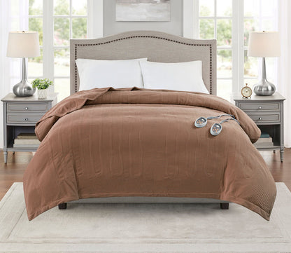 Electric Micro Fleece Heated Blanket by Beautyrest