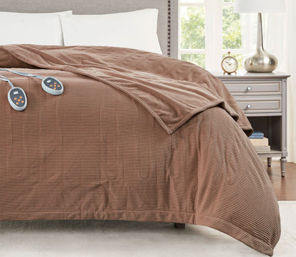 Electric Micro Fleece Heated Blanket by Beautyrest