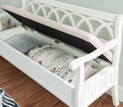 Elliana Wood Storage Bench by Powell
