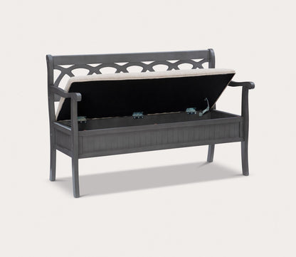 Elliana Wood Storage Bench by Powell
