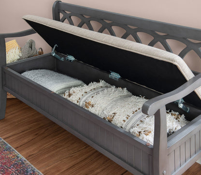 Elliana Wood Storage Bench by Powell