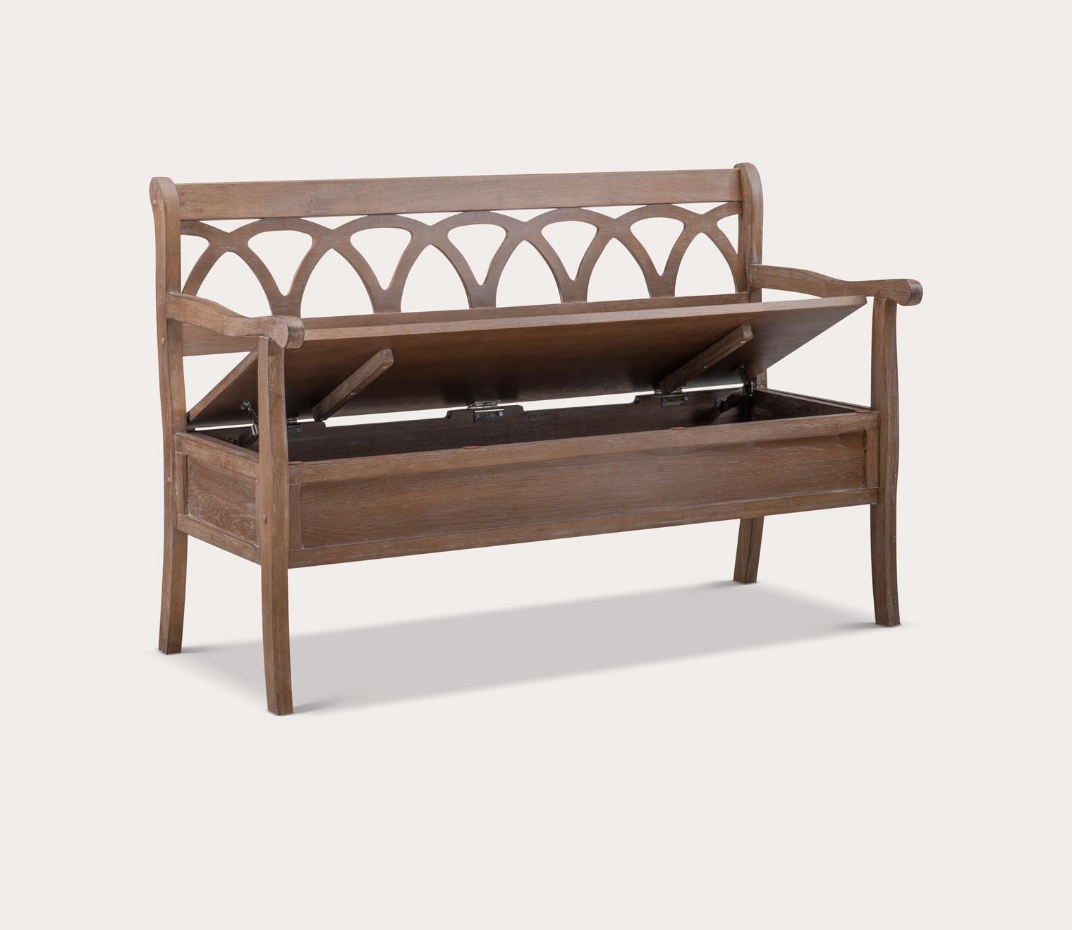 Elliana Wood Storage Bench by Powell