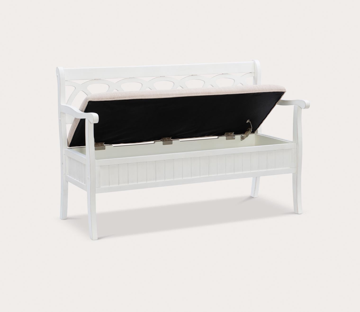 Elliana Wood Storage Bench by Powell