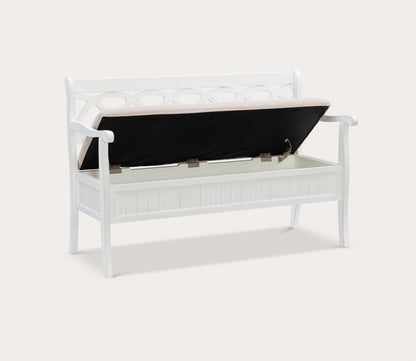 Elliana Wood Storage Bench by Powell