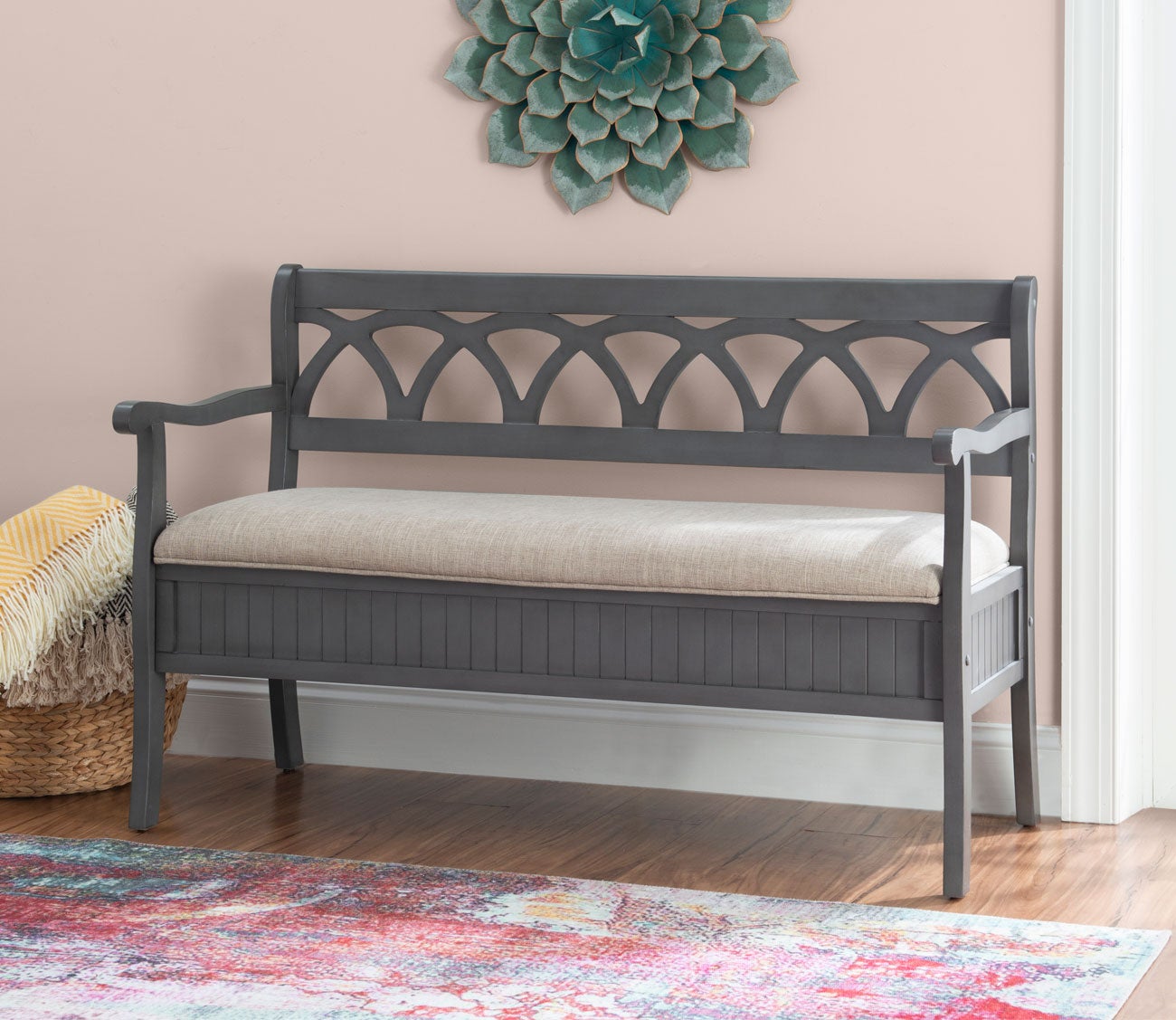 Elliana Wood Storage Bench