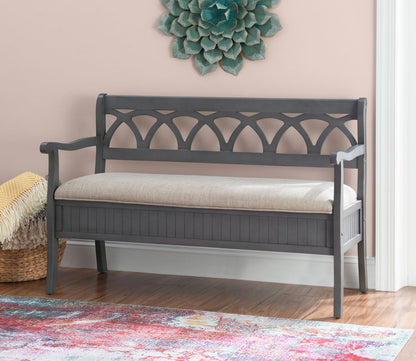 Elliana Wood Storage Bench by Powell