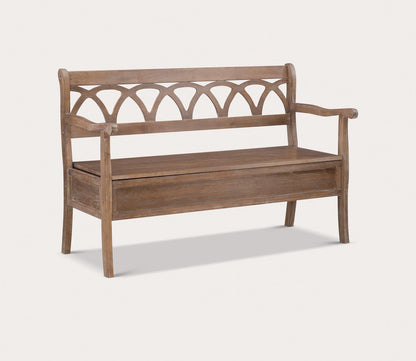 Elliana Wood Storage Bench by Powell