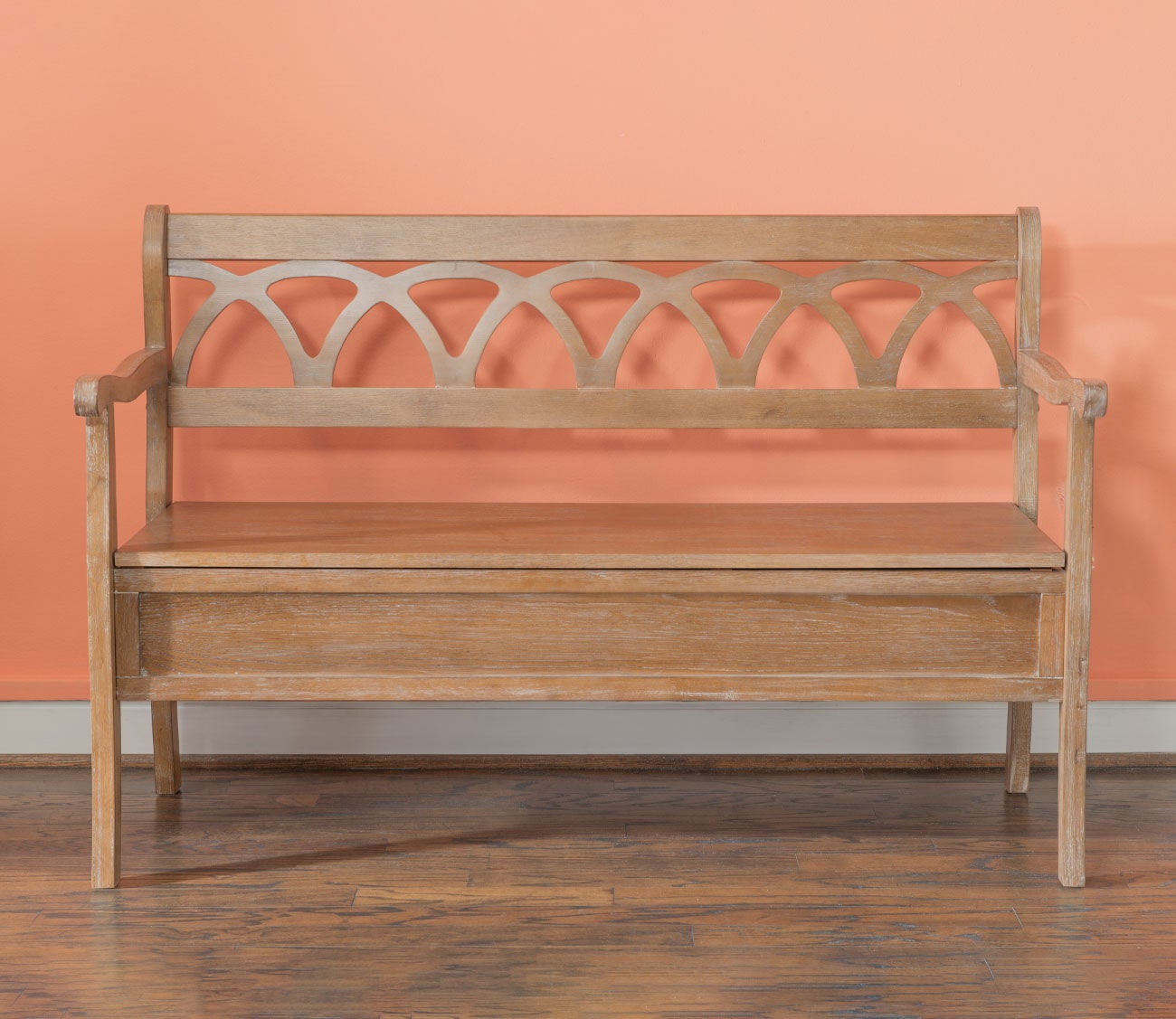 Elliana Wood Storage Bench by Powell