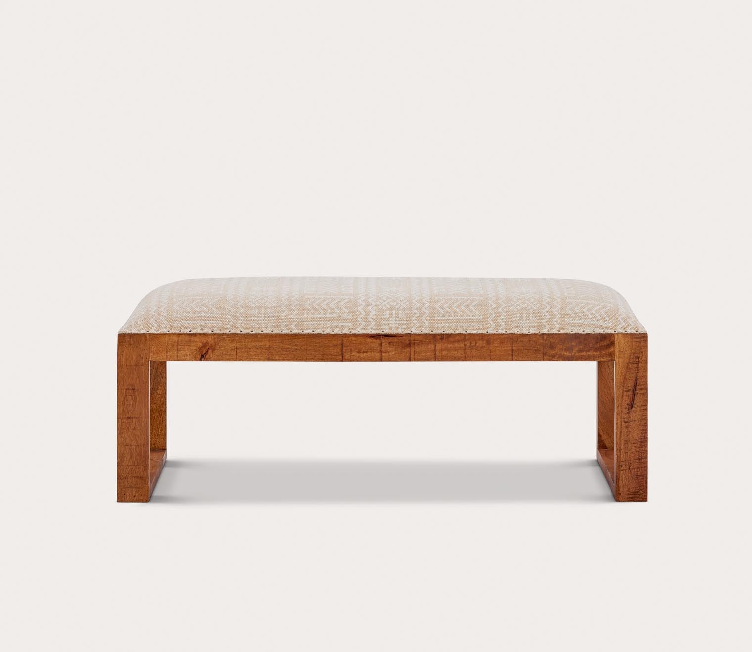 Ellington Tribal Print Cotton Upholstered Bench by Powell