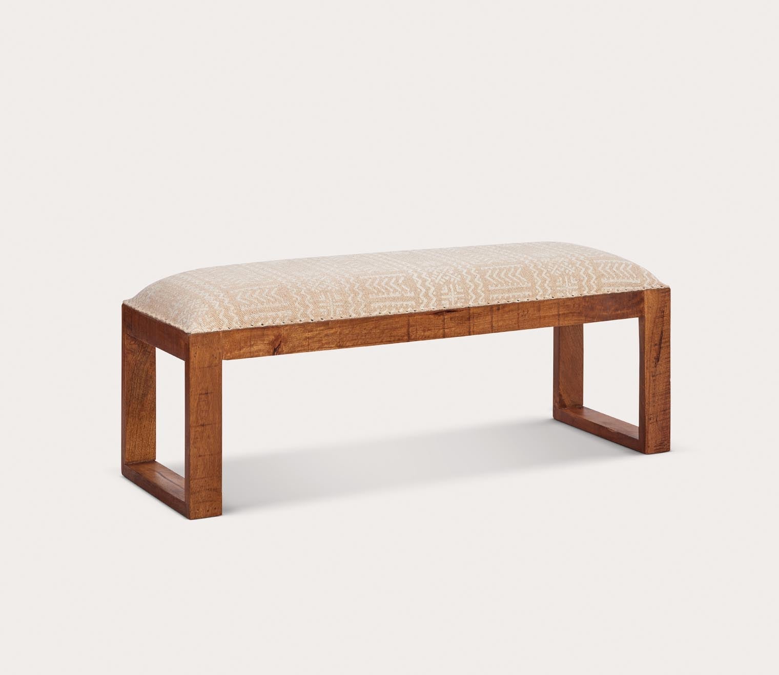 Ellington Tribal Print Cotton Upholstered Bench by Powell