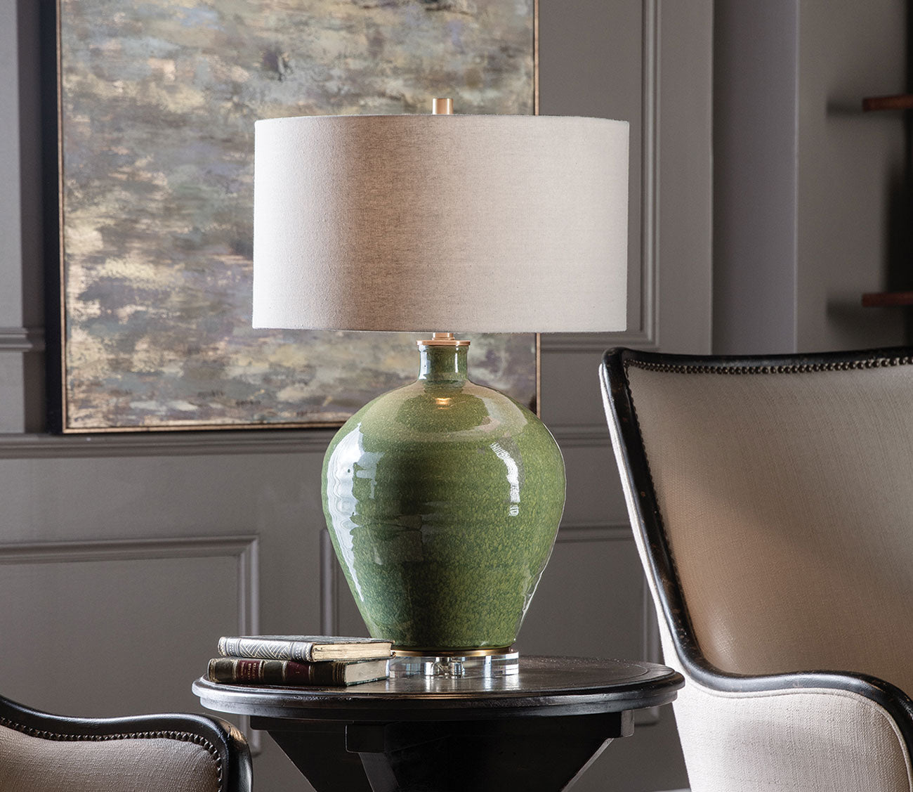 Elva Emerald Table Lamp