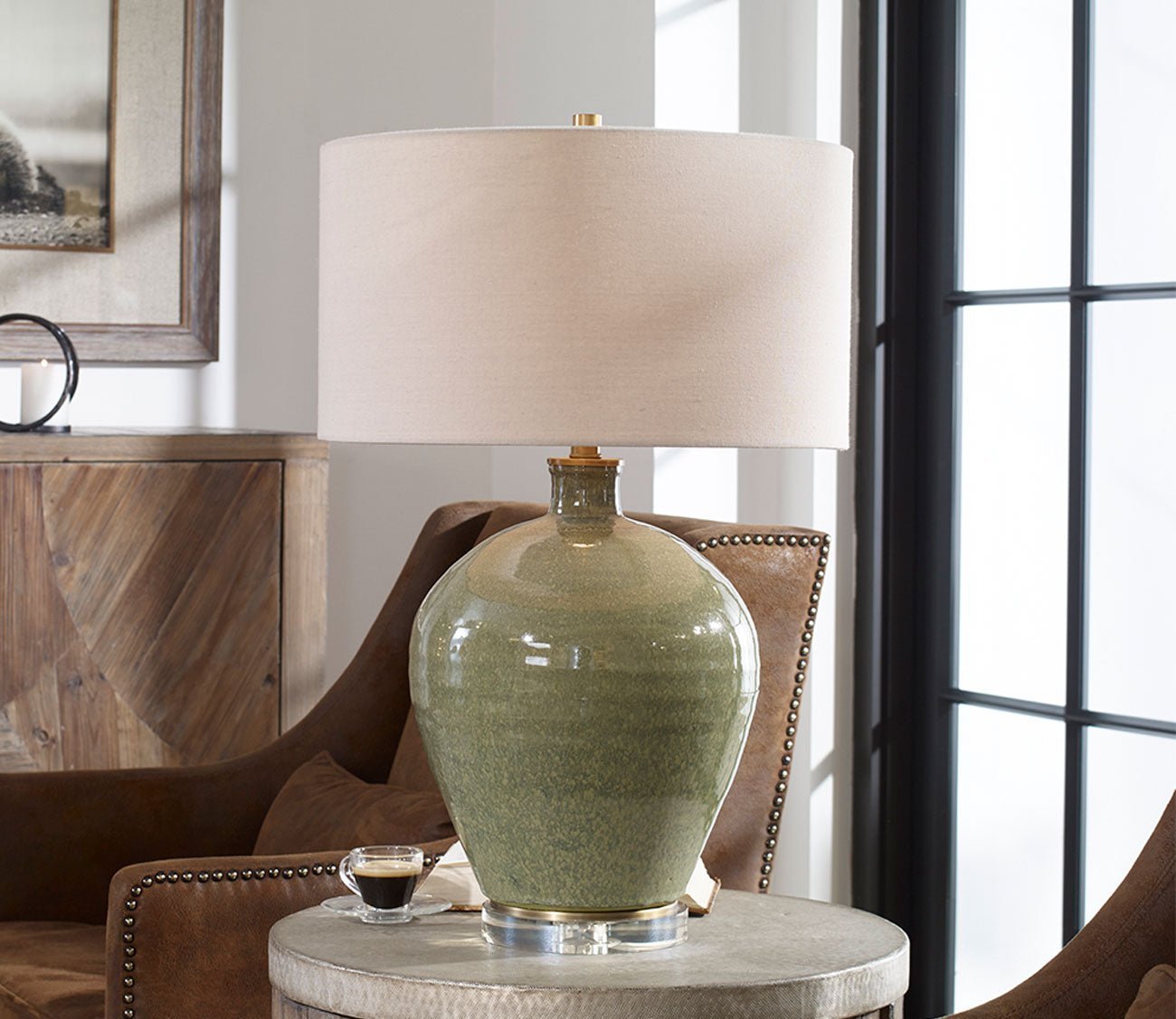 Elva Emerald Table Lamp by Uttermost